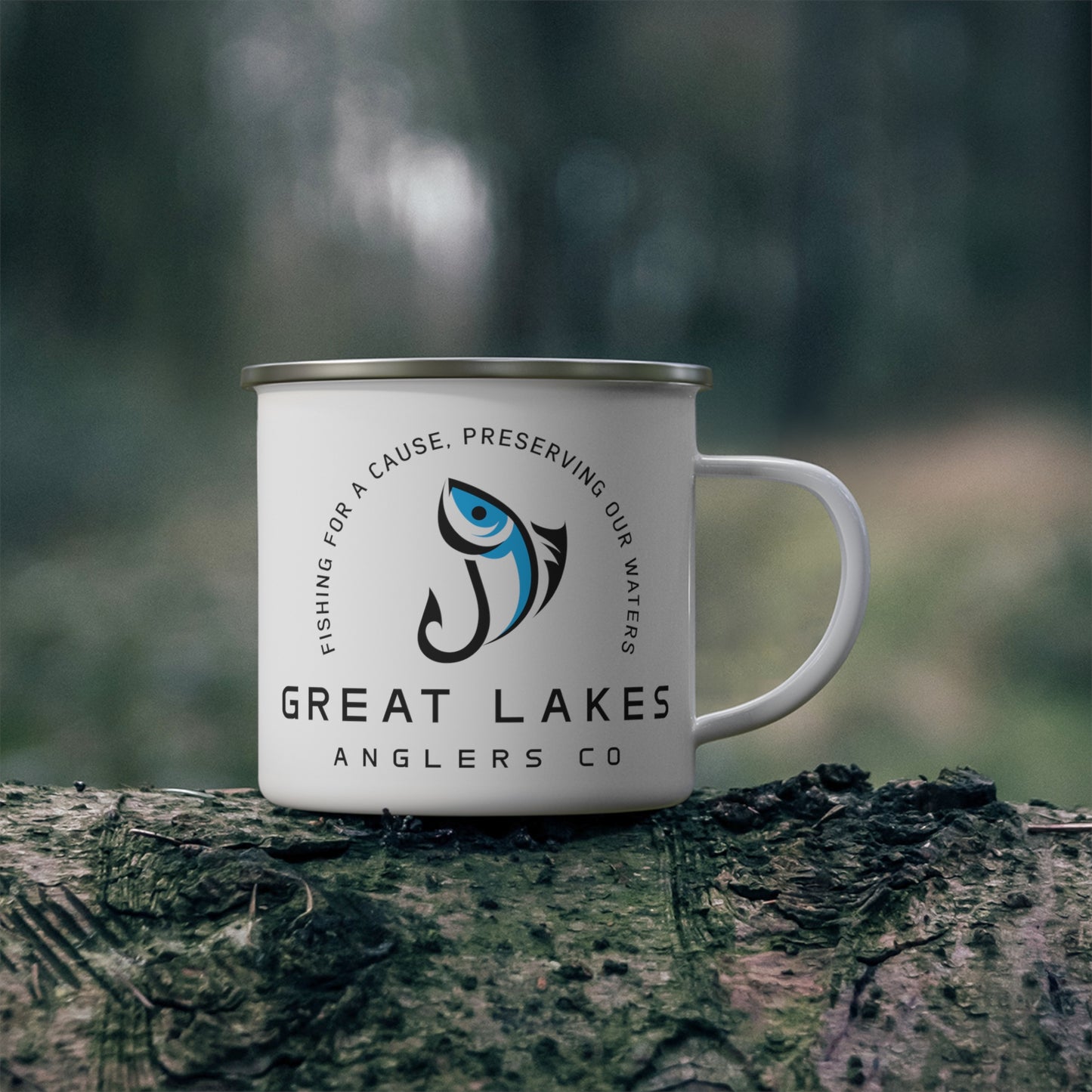 Great Lakes Anglers Co Enamel Mug