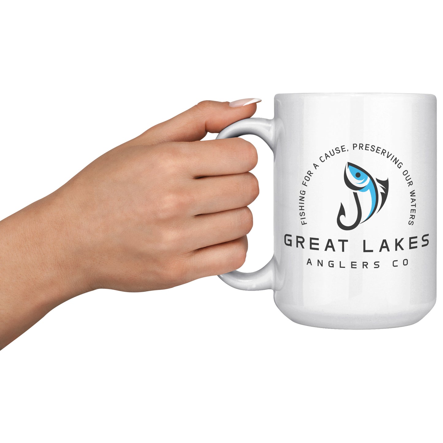 Great Lakes Anglers Large Ceramic Mug