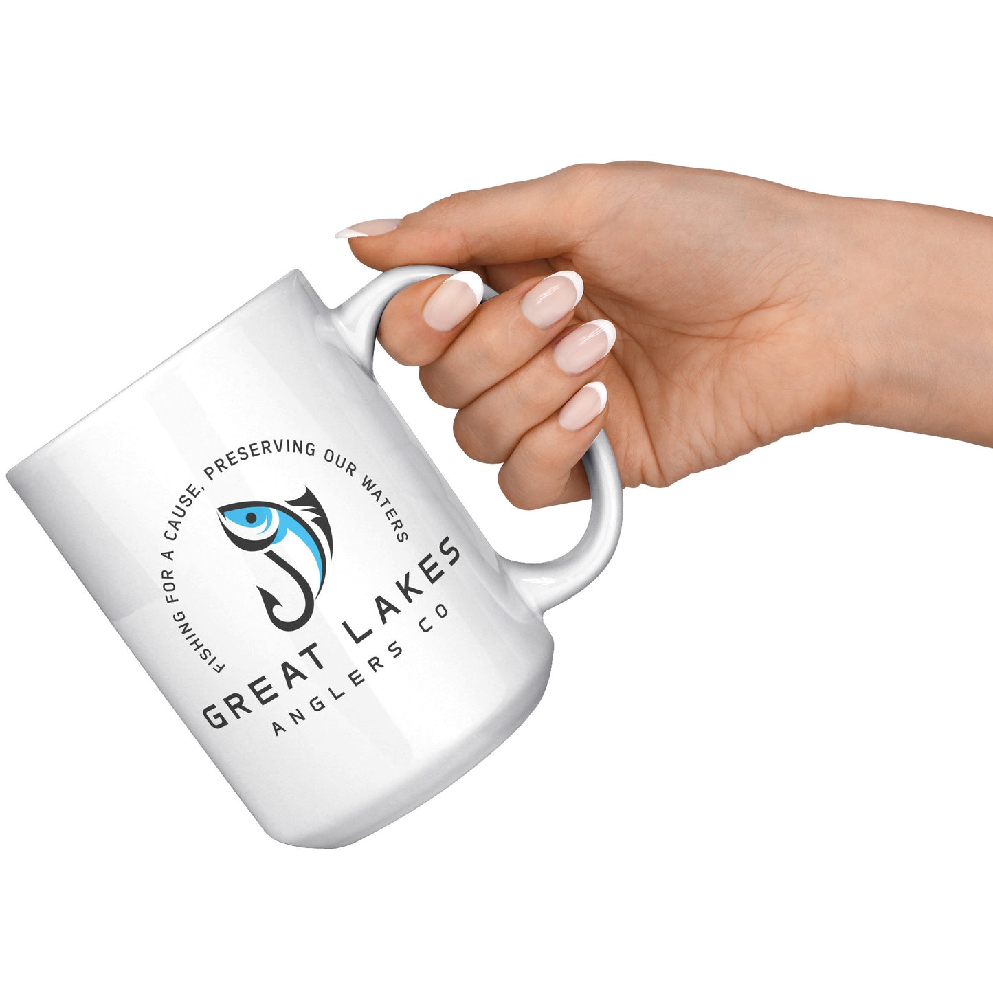 Great Lakes Anglers Large Ceramic Mug