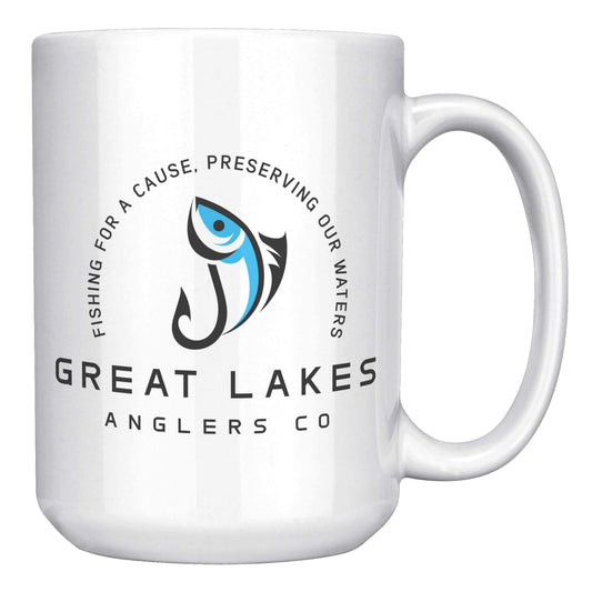 Great Lakes Anglers Large Ceramic Mug